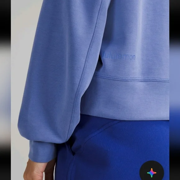 Lululemon Perfectly Oversized Cropped Crew Softstreme Wild Indigo 0 - Picture 4 of 9